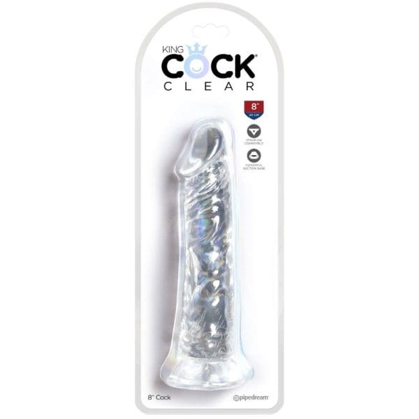 KING COCK - CLEAR REALISTIC PENIS 19.7 CM TRANSPARENT 4